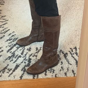 Tall brown boots